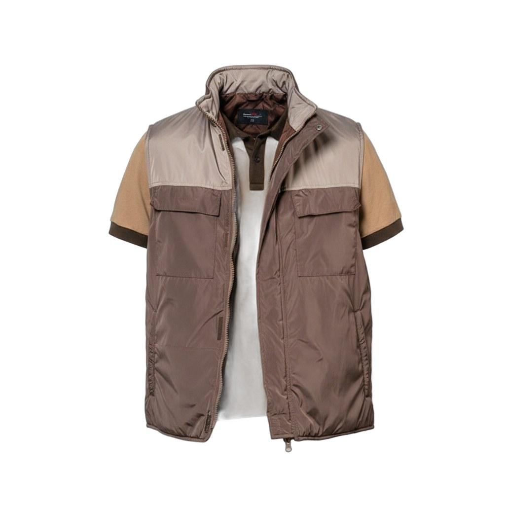 Bodywarmer Matelassé Beige & Marron