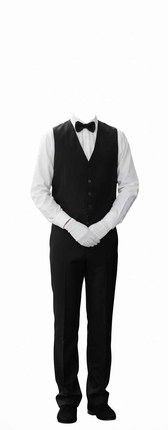 Tenue de Serveur avec Nœud Papillon