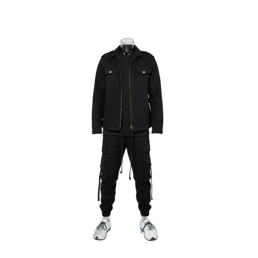 Veste & Pantalon Cargo Noir