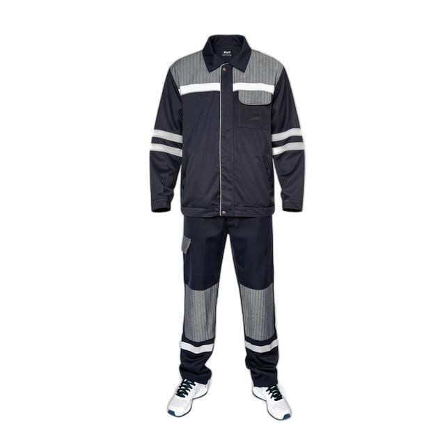 Ensemble de Travail Marine & Gris Réfléchissant