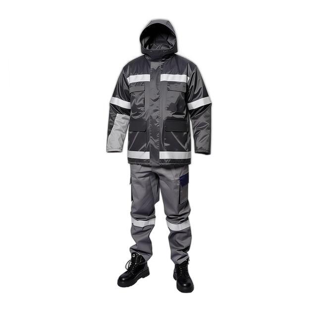 Veste d'Hiver de Travail Grise Réfléchissante