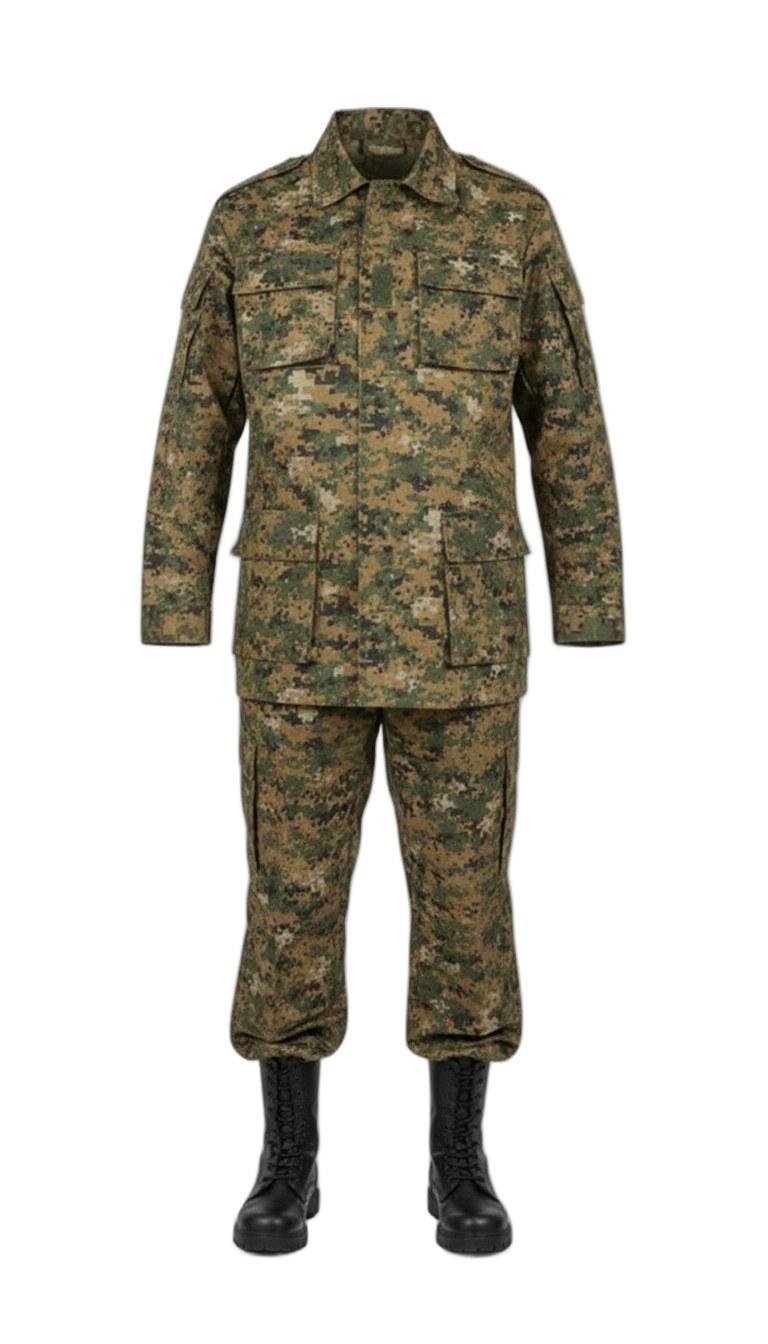 Tenue de Combat Camouflage Digital & Rangers Noires