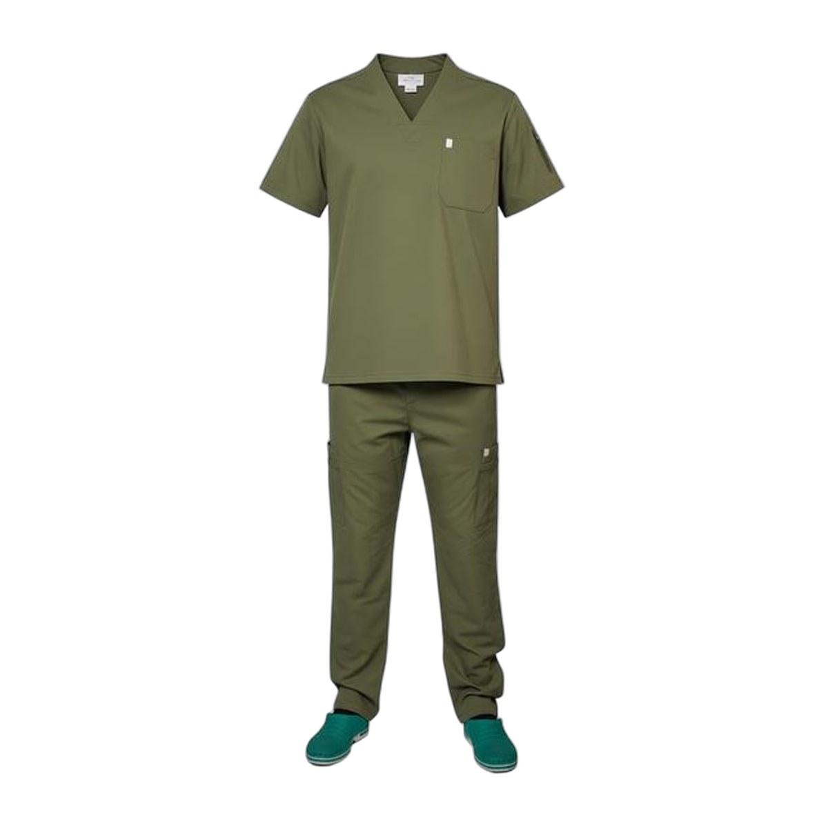 Pyjama Médical Vert Olive (Tunique + Pantalon)
