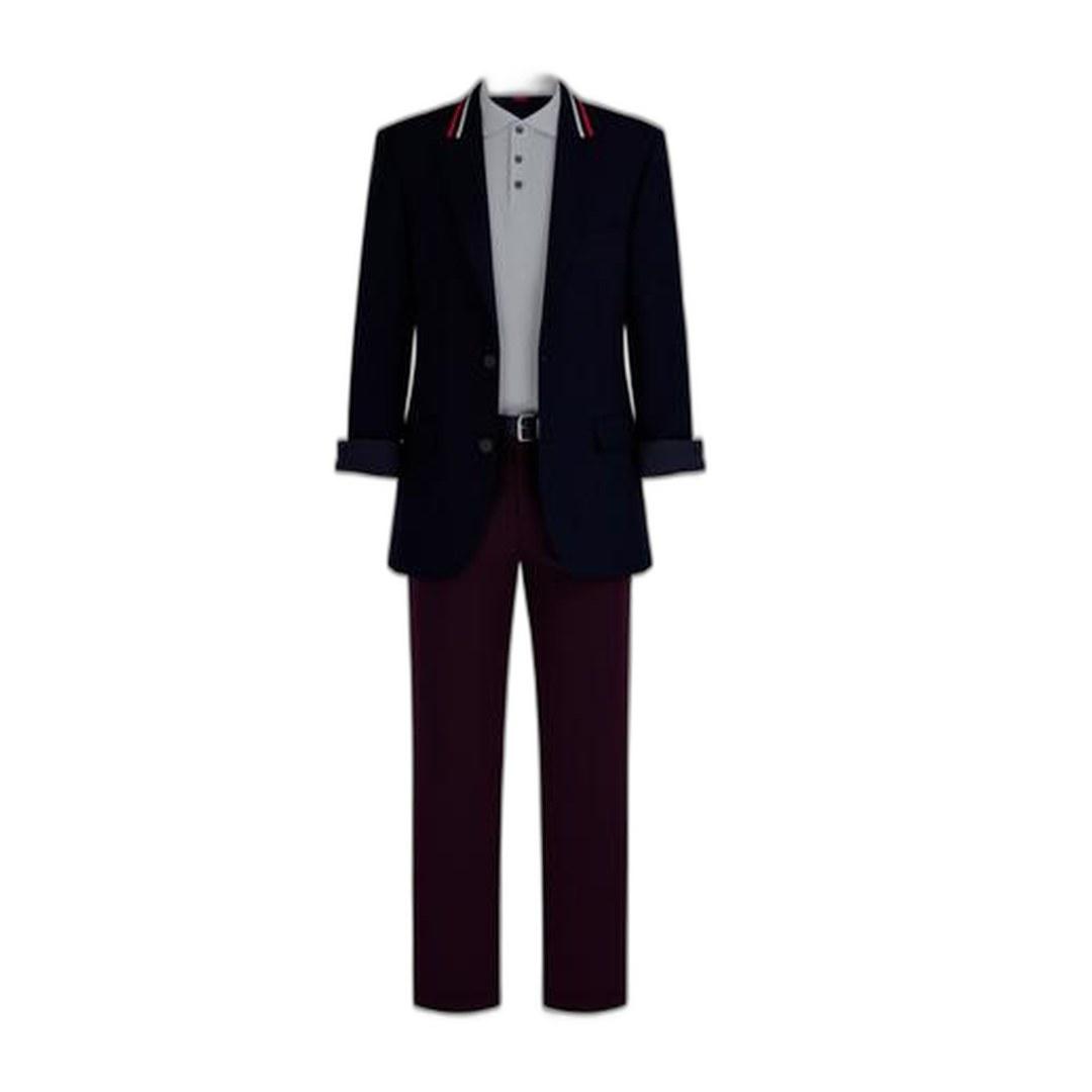 Blazer Marine & Pantalon Bordeaux