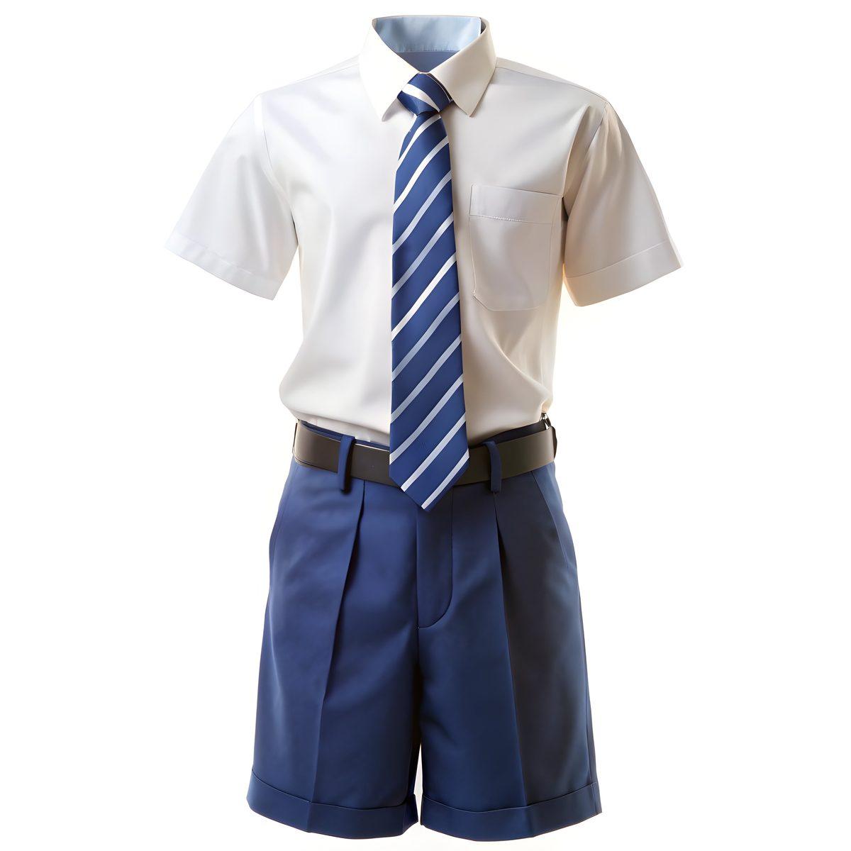 Uniforme Scolaire Garçon (Chemise, Cravate & Short)