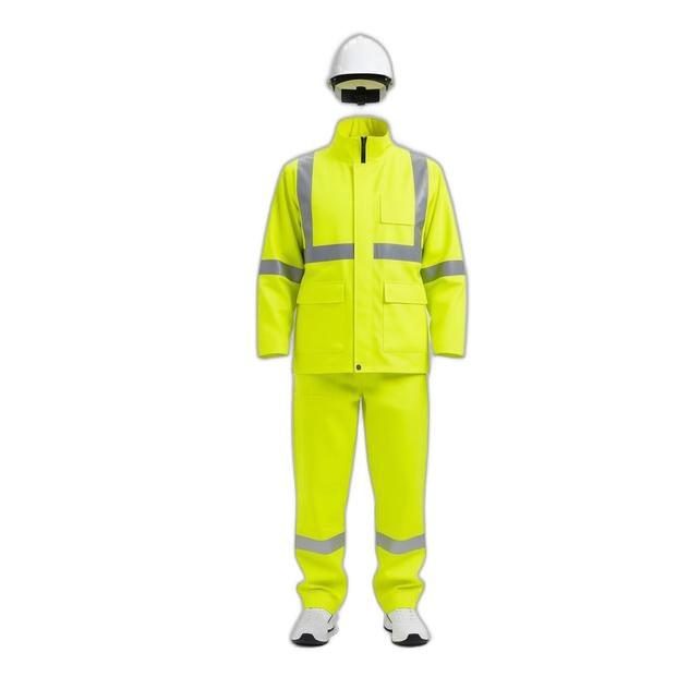 Ensemble de Pluie Haute Visibilité Jaune