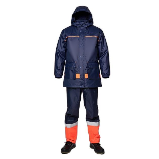 Parka de Travail Marine & Orange Haute Visibilité